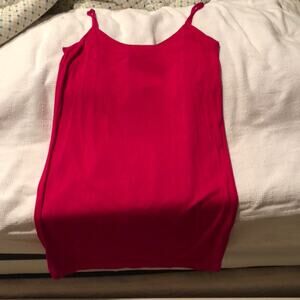 Hot pink sheath spaghetti strap beach chic dress